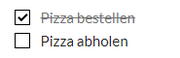 Aufgaben für "Pizza bestellen" und "Pizza abholen"